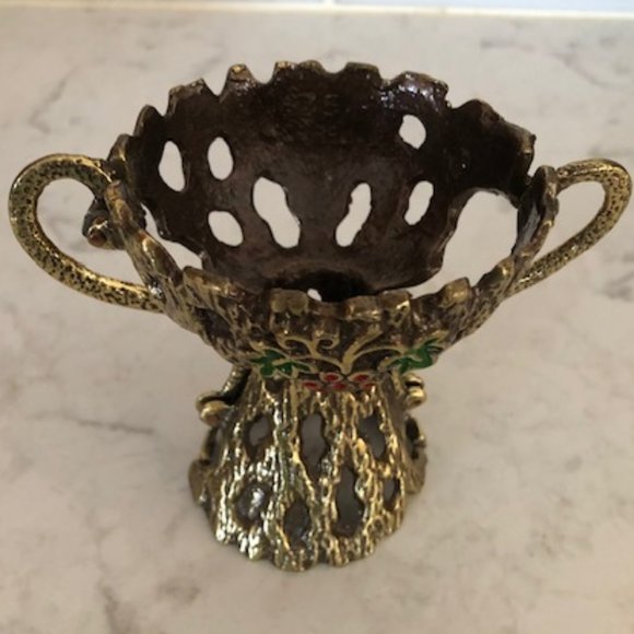 Brass vase. Candlestick. Israel. Very Rare. Unique - Picture 5 of 6